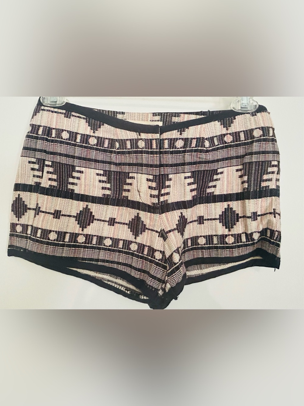 life in progress navy and cream Aztec Women’s micro Shorts